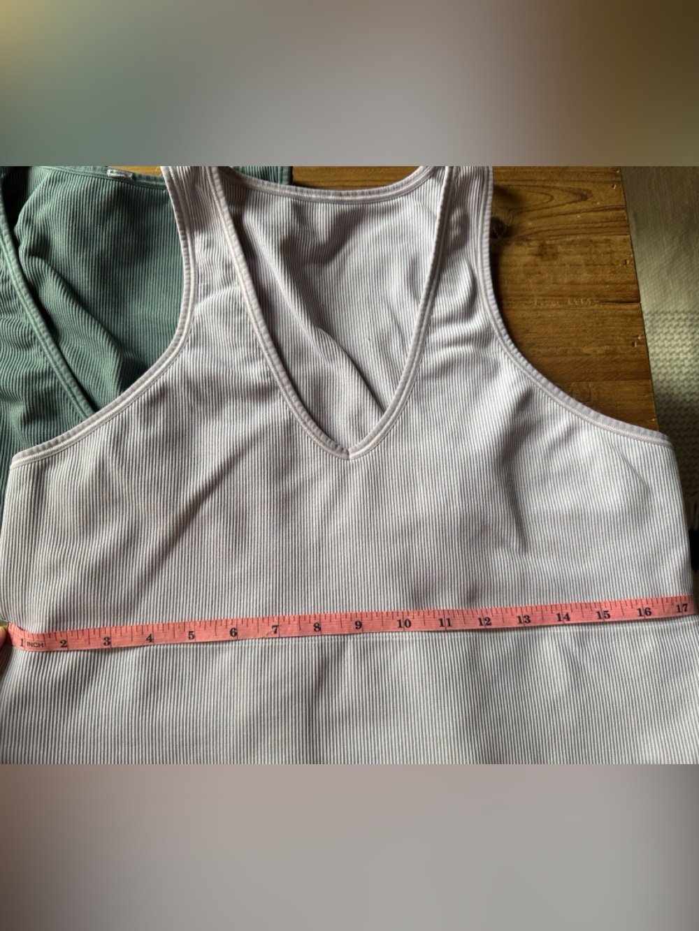 Athleta Ribbed Aurora V-Neck Sports Bra Tank - Light Lavender